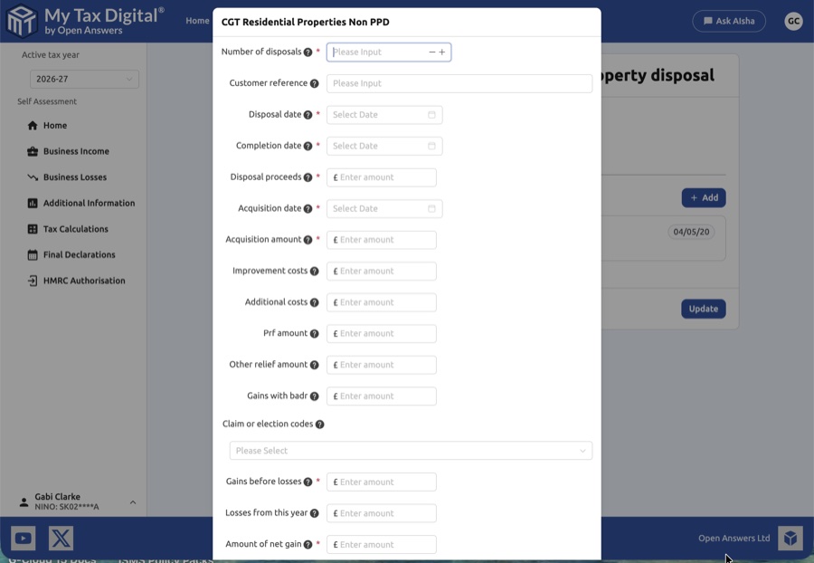 CGT non-PPD add form