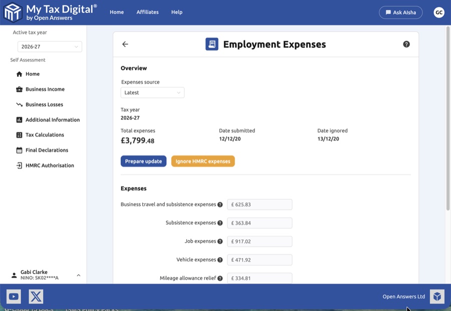Employment expenses overview