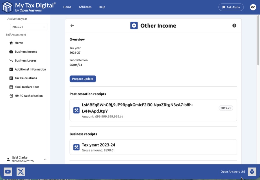 Other income overview