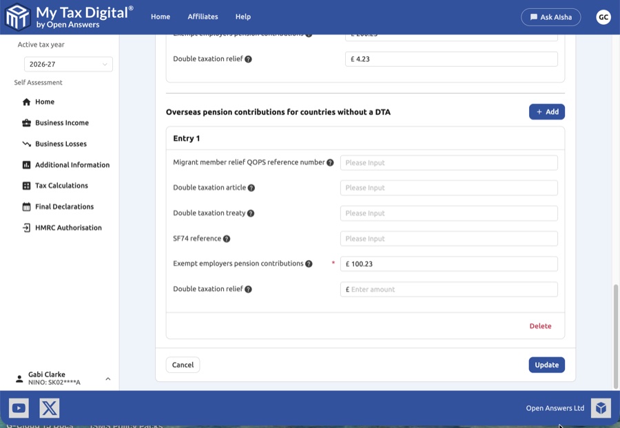 Pensions reliefs overseas update