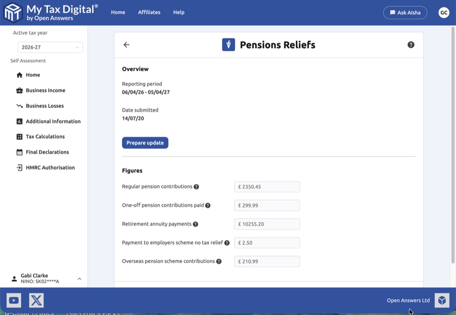Pensions reliefs overview