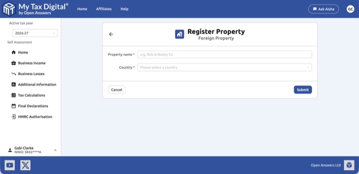 Register Property