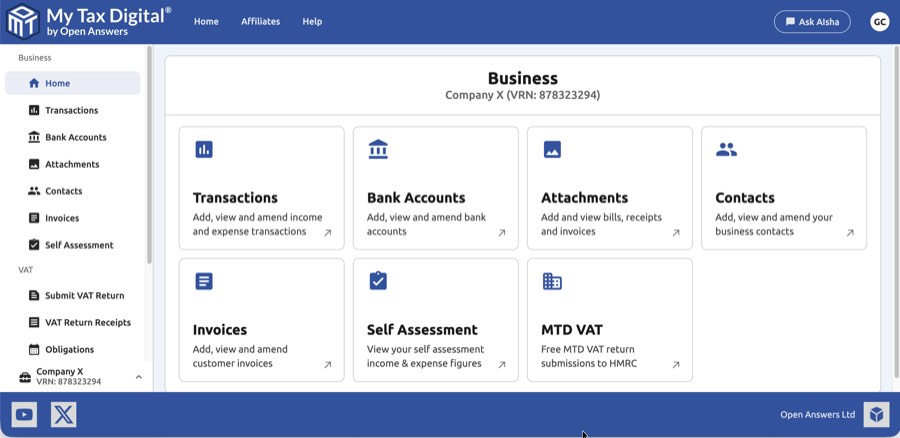 My Tax Digital Business Home