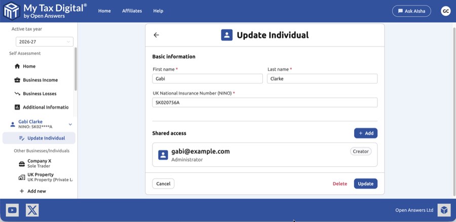 My Tax Digital Update Individual