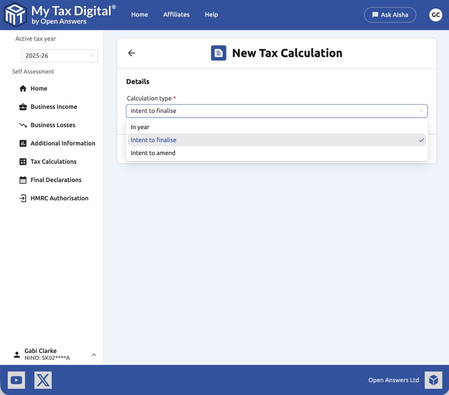 New Tax Calculation