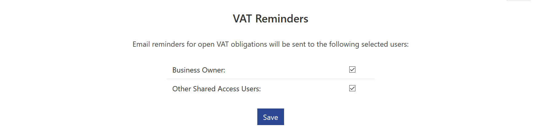 My Tax Digital free VAT reminders emails